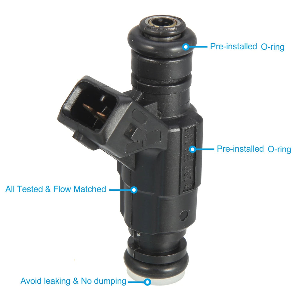4X 0280156061 Fuel Injector Nozzle for Audi TT Coupe 1.8T (1998–2006)