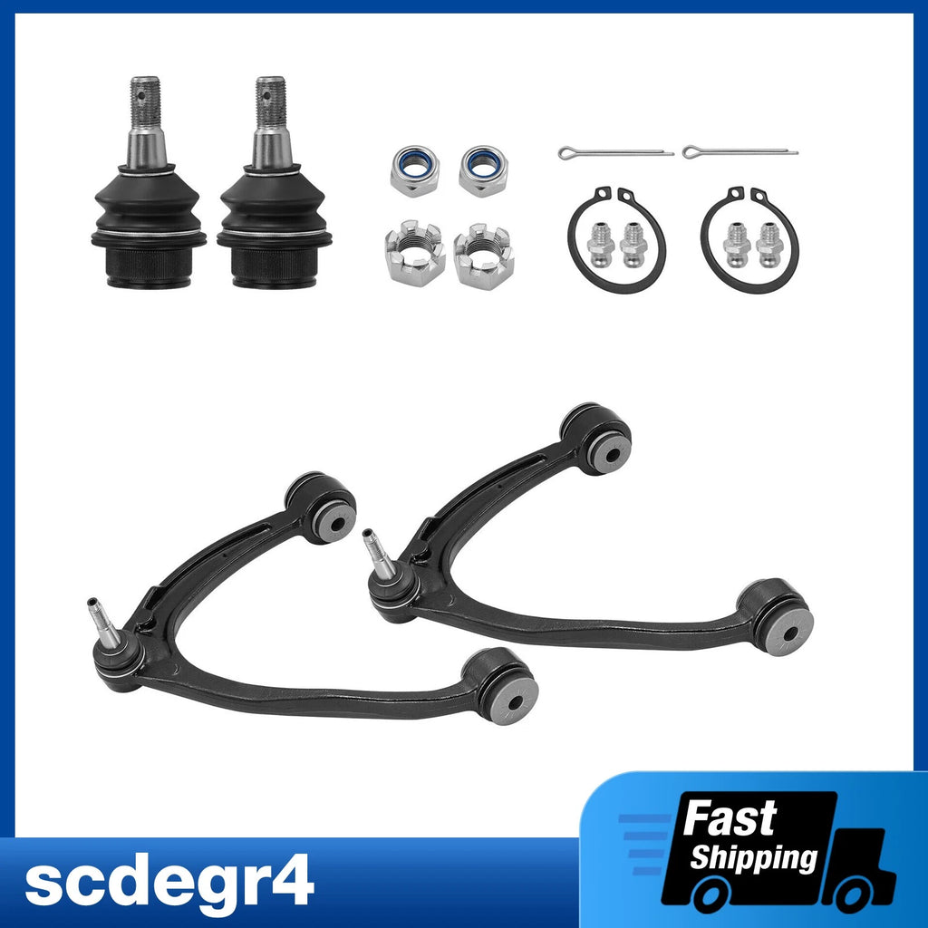 4pcs Front Upper Control Arms with Ball Joints for Chevy Silverado (2014–2018)