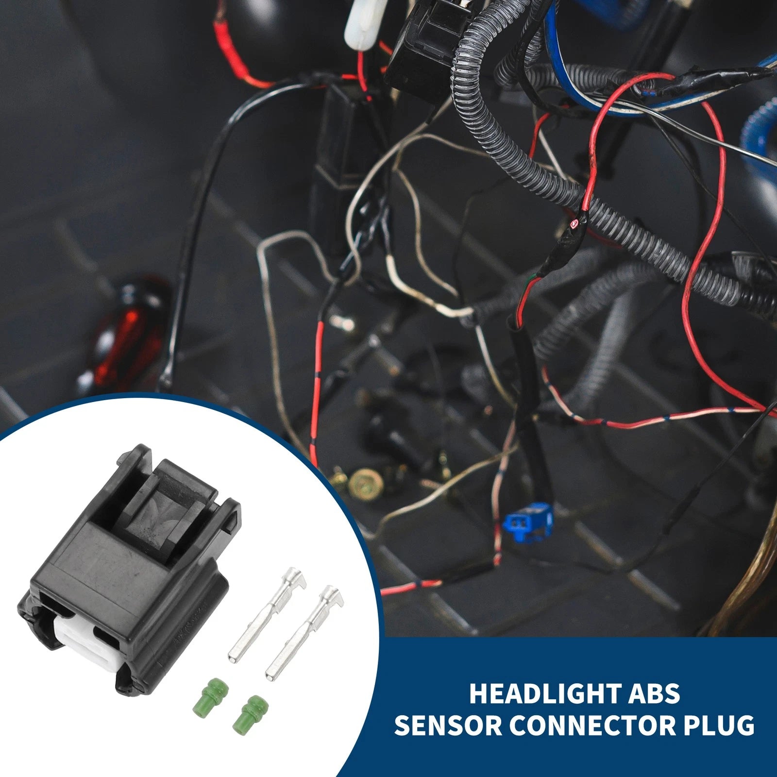 2 Pin Headlight ABS Sensor Connector Plug for Honda 