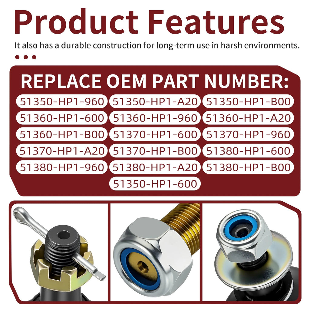 Adjustable A-Arm Ball Joints for Honda TRX450R/TRX450ER (2006–2014)