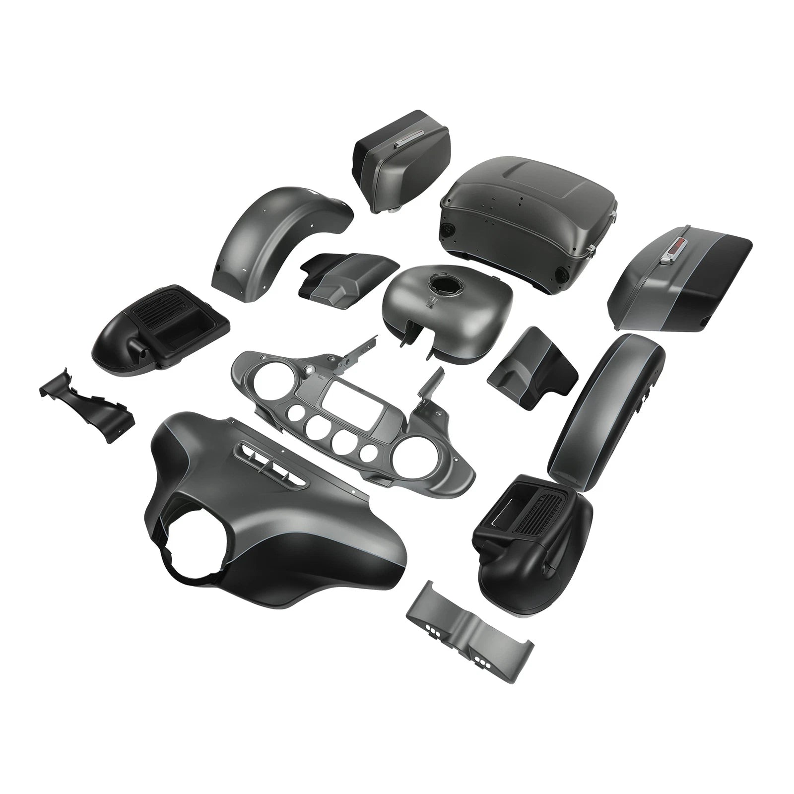 Fairings Body Kit for Harley Electra Glide (2014–2024) Charcoal Denim/Black Denim