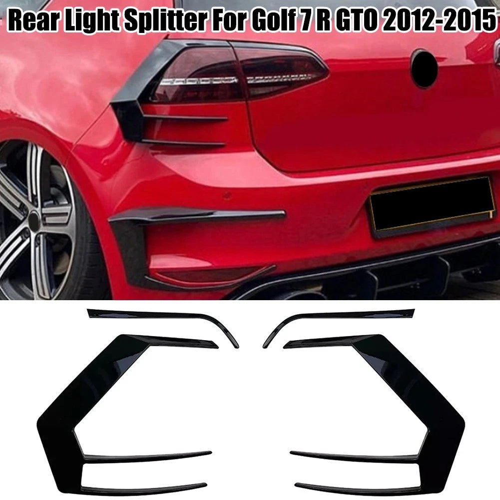 Rear Bumper Lip Spoiler for Volkswagen Golf VII (2012–2015) - Black