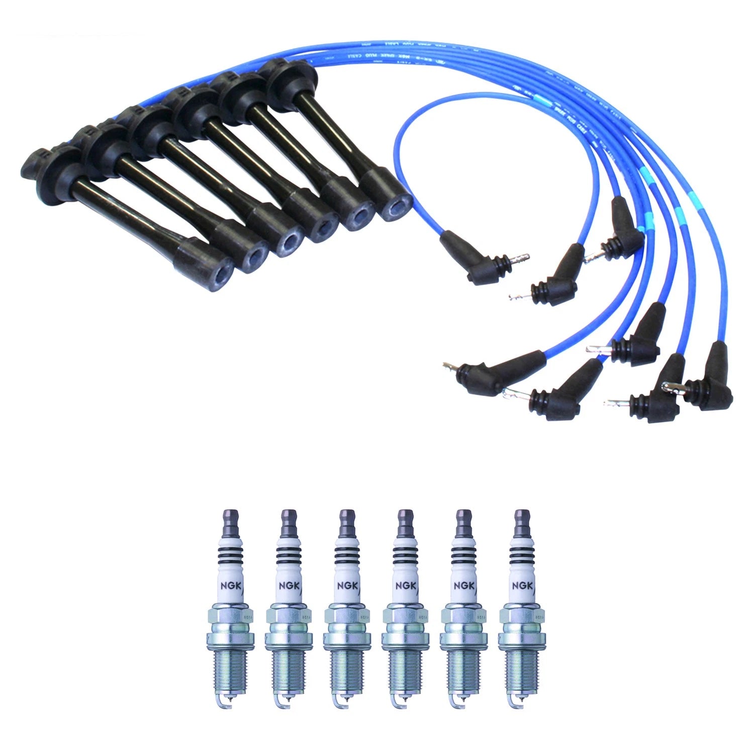 NGK 5mm Wire Set 6 Iridium Spark Plugs for Camry ES300 (1992–1993)