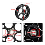 Set of 2 Front & Rear Wheel Rims 3.0x12" Black for Vespa Sprint Primavera (50-150)