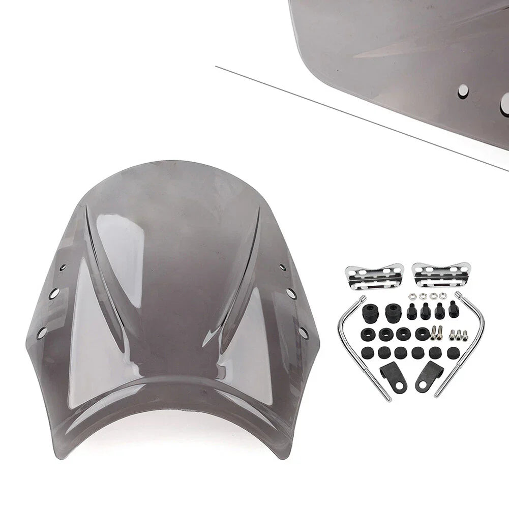 Windshield Deflector for Universal Motorcycle - Grey