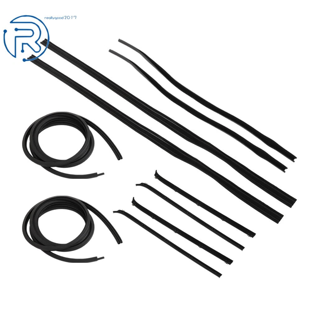 Set of 10 Door Window Weatherstrip Seal Rubber for Dodge Plymouth (1980–1993)