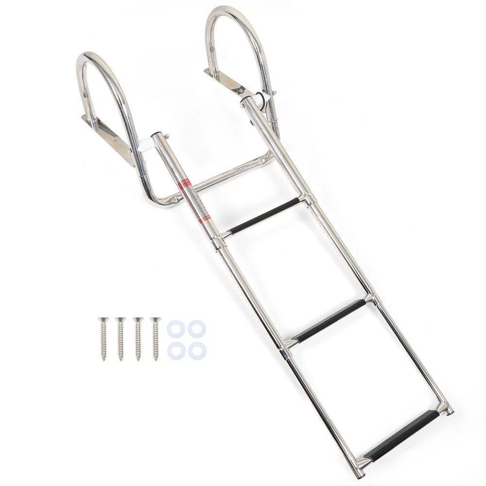 Stainless Steel Telescoping Dock Ladder for Boats (2/3/4/5 Steps)