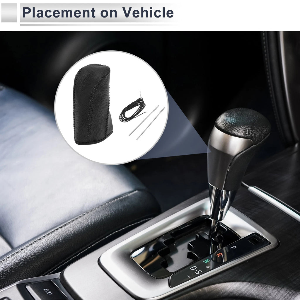 1 Pc Gear Shift Knob Cover for Nissan Tiida (2004–2012) Pebbled Black