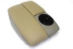 Center Console Armrest Cover for Audi Q7 (2007–2015) Beige PVC Leather