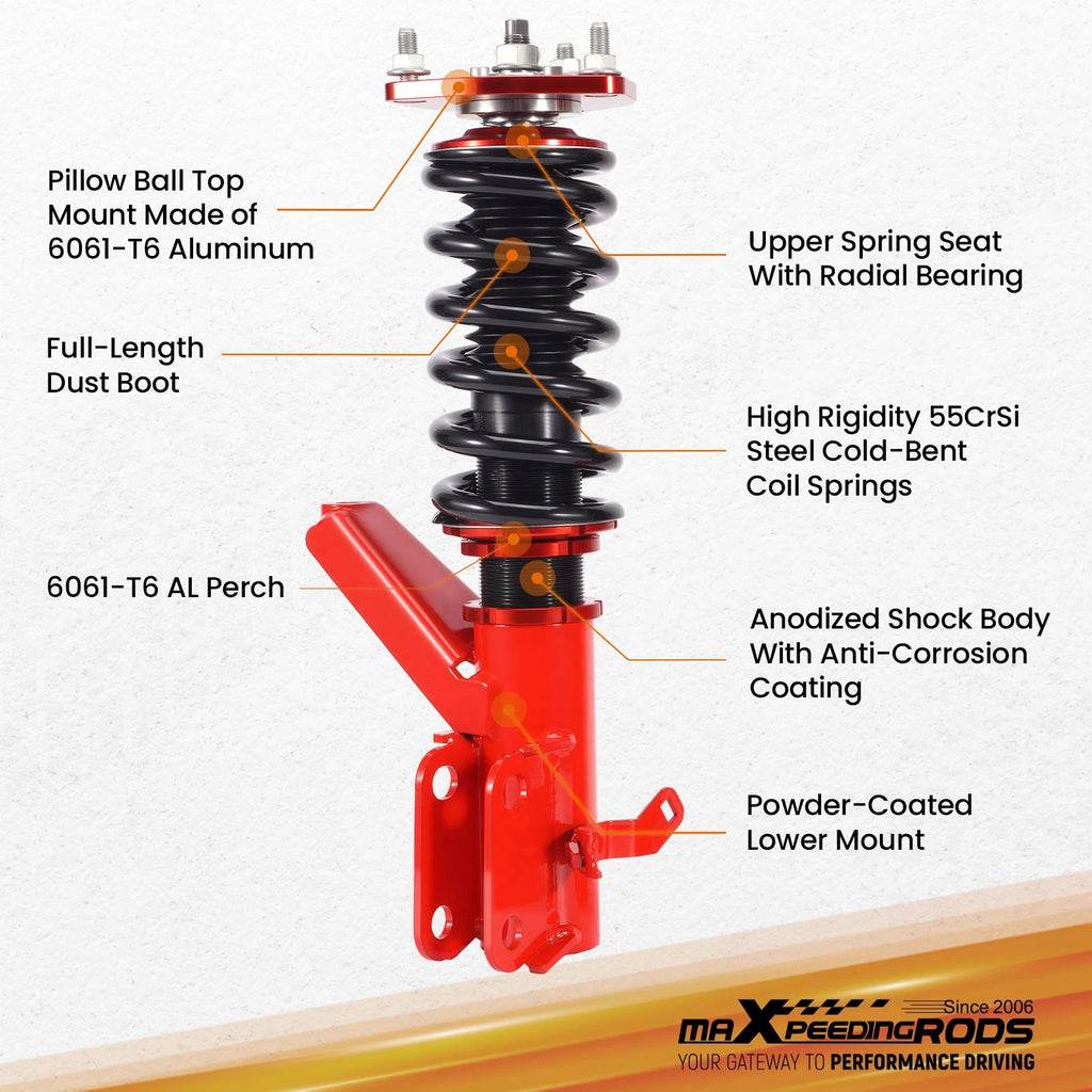 Adjustable Coilovers Shock Kit for Honda Civic (2001-2005)