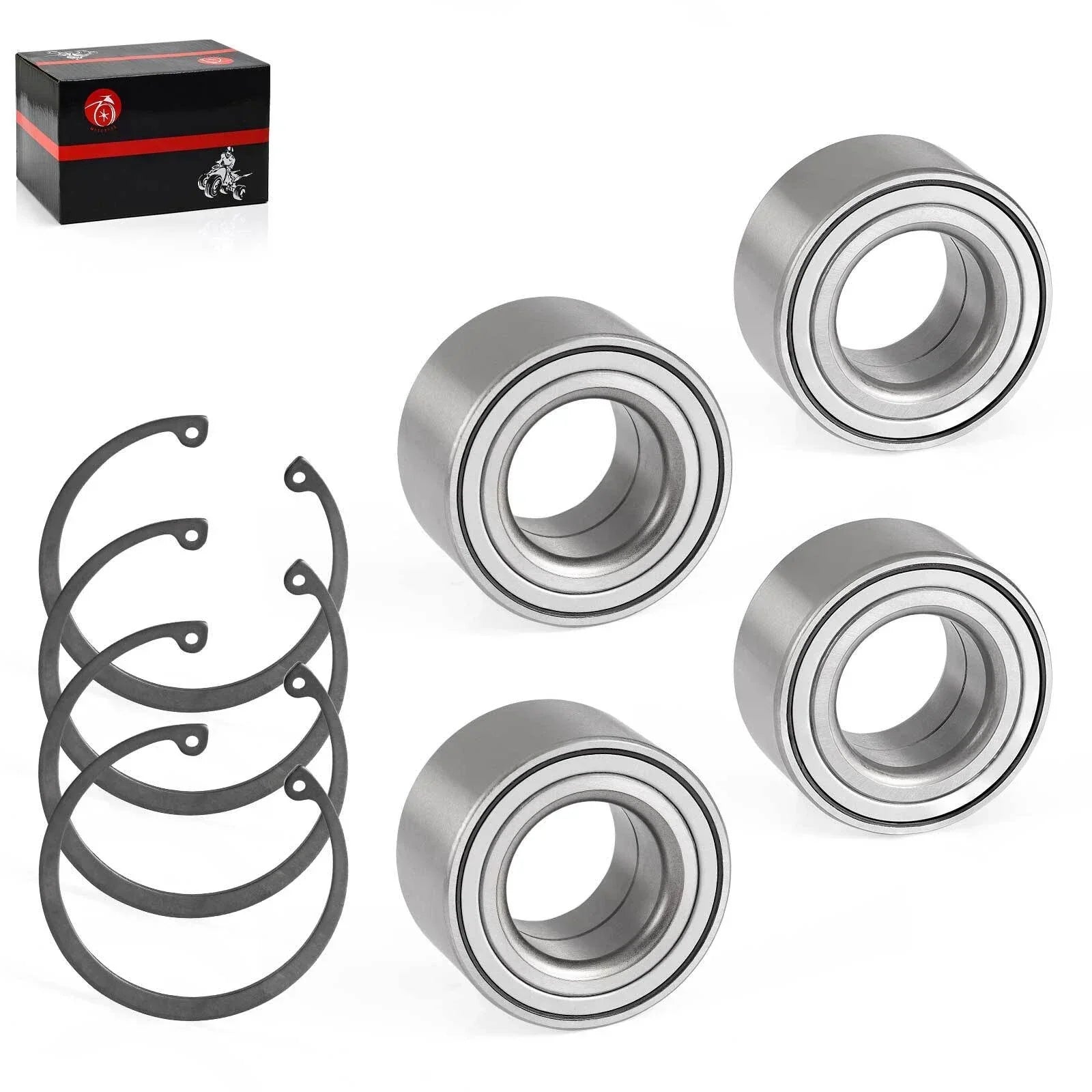 4x Front & Rear Wheel Bearing + Circlip for Kawasaki Teryx KRX 1000(2020–2024)