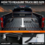 Retractable Tonneau Cover for Ford Maverick (2022–2026) w/ 2x Mounting Rails