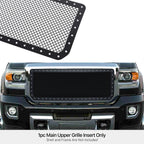 Upper Steel Rivet Black Mesh Grille Insert for GMC Sierra 2500/3500 (2015-2019)