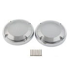 6.5" Saddlebag Lid Speaker Grill Covers for Harley Touring (1983-2020)  Chrome