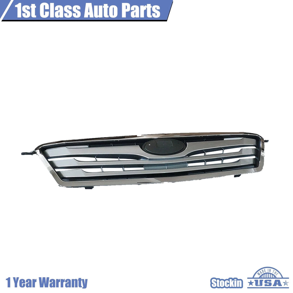 Grille Assembly for Subaru Outback (2010-2012) Silver Textured Gray Insert