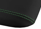 Leather Console Lid Armrest Cover for Ford Mustang (2005–2009) Green Stitch