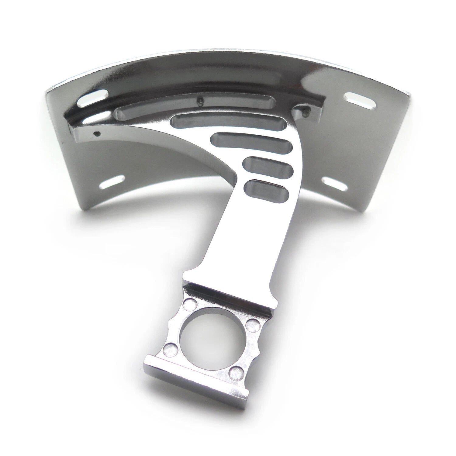 Silver Side Mounted Curved License Plate Bracket for Honda CBR 929R (2000–2001)