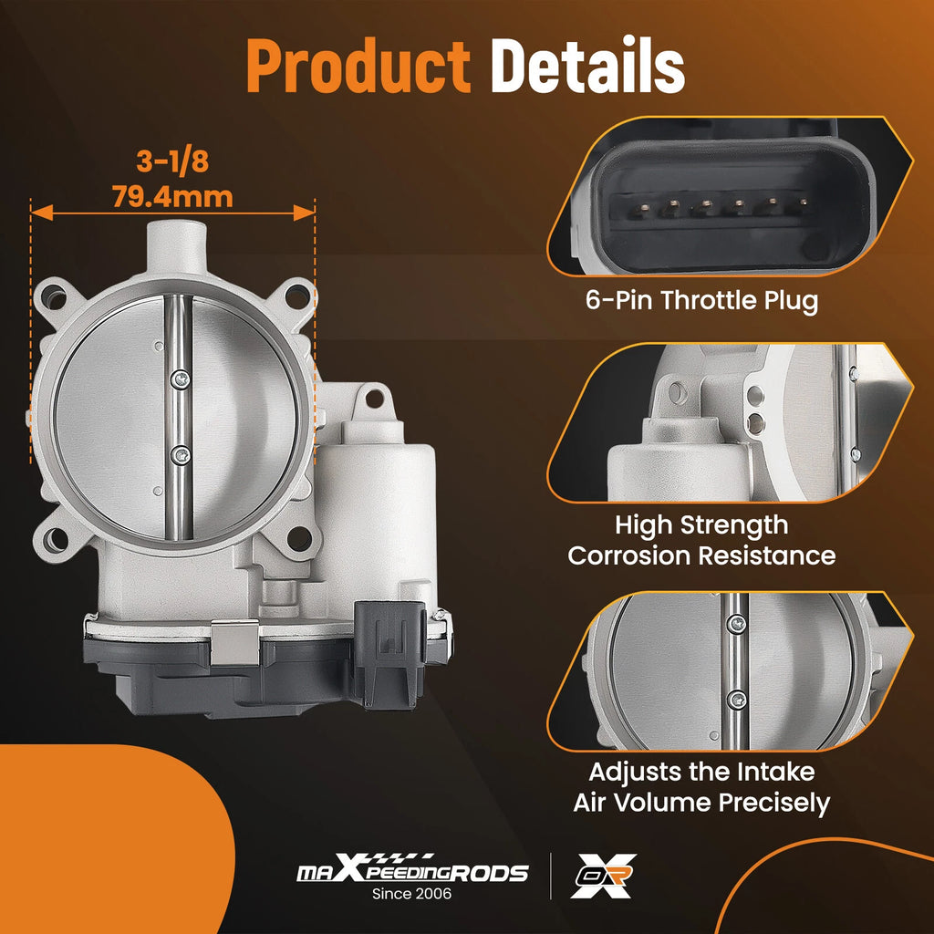 80mm Throttle Body for Jeep Grand Cherokee 5.7L (2014–2024) Dodge Durango Ram S20414