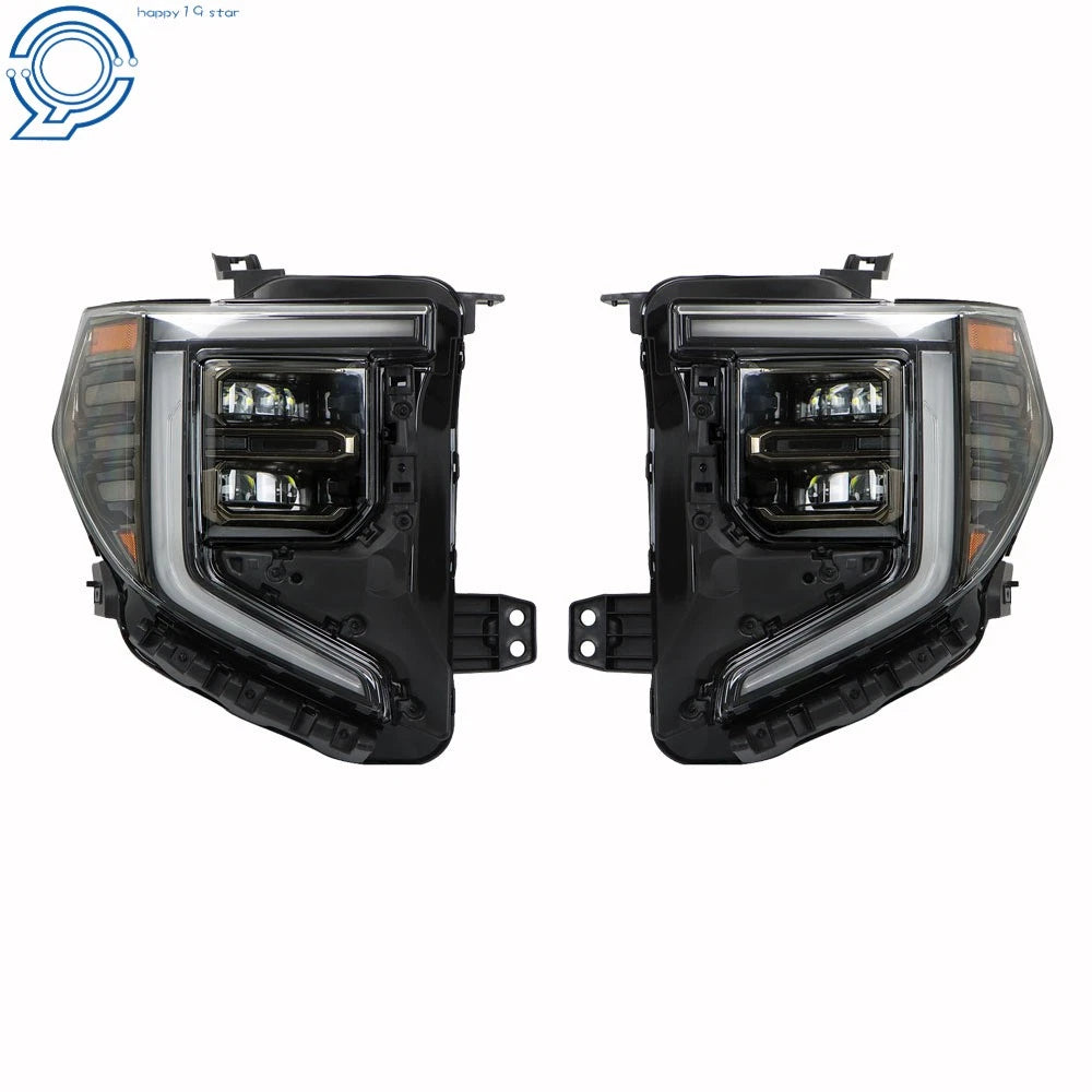 Set of 2 LED Headlights Assembly for GMC Sierra 1500 AT4/AT4X (2022–2024)