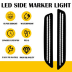 4PCS Smoked Lens LED Side Marker Lights for Ford Mustang (2010–2014)