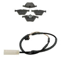 Hella Front Low-Met Disc Brake Pad Set w/Sensor for BMW E90 E91 E92 (2007–2013)