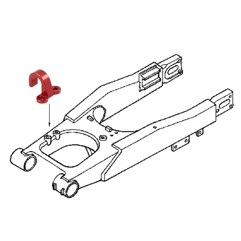 CNC Rear Brake Line Cable Hose Clamp for Honda CR 125 250R (1987–2001)