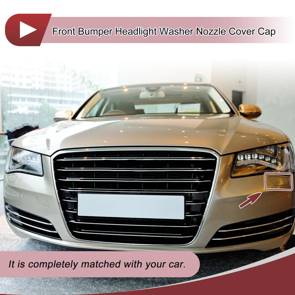 Front Left Washer Nozzle Cover Cap for Audi A8 (2009–2014) 1 Pcs, White