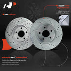 Front Drilled Brake Rotors for Chevrolet Malibu Cobalt HHR Pontiac G6 (2004–2012)