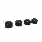 Set of 4 Black Gear Skull Bolt Caps for Harley Dyna Softail Road King