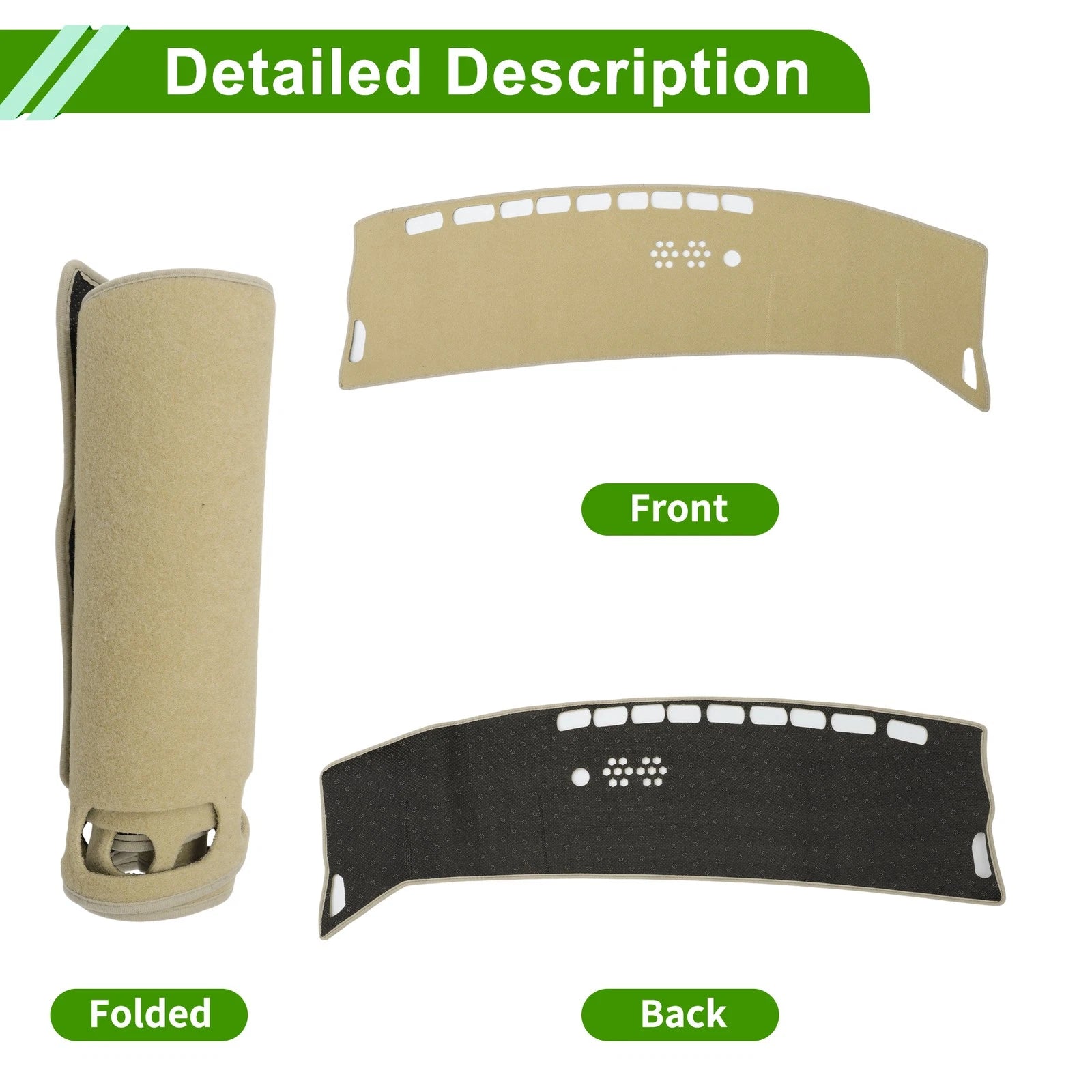 Dashboard Cover for Kia Niro (EV/PHEV/HEV) (2023–2025) Polyester Beige