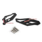 CNC Black Footrest Rearset Adapter Plates for Yamaha YZF R3 R25 MT-03 (2013–2019)