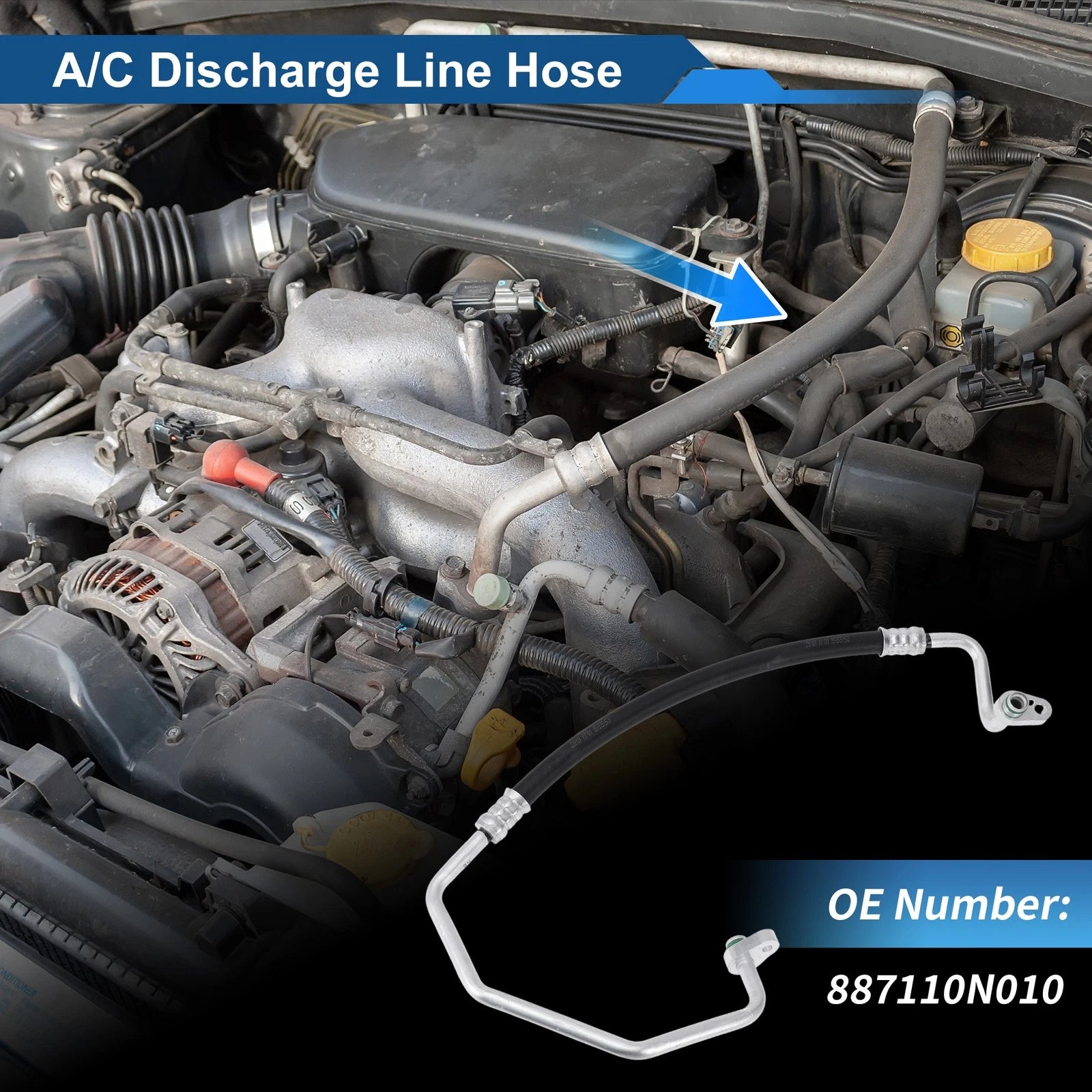 A/C Refrigerant Liquid Hose for Toyota Crown (2005–2009) No. 887110N010