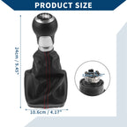 6 Speed Gear Shift Knob with Dust Cover for Audi A4 S4 (2007–2015) Faux Leather Black
