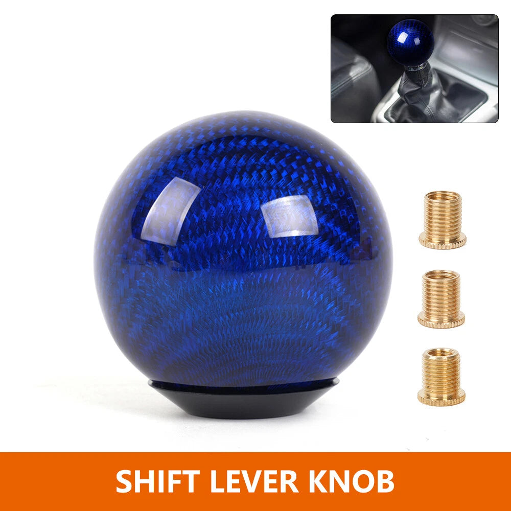 Carbon Fiber Manual Gear Shift Knob for Universal Fit (Round Ball)