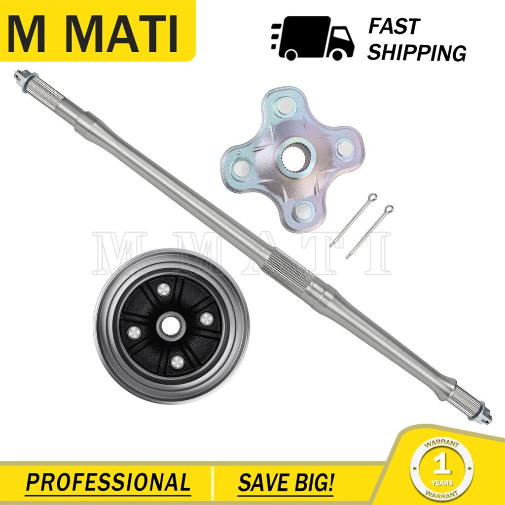 Rear Axle Shaft & Brake Drum & Wheel Hub Kit for Yamaha Big Bear 350 (1997–1999)