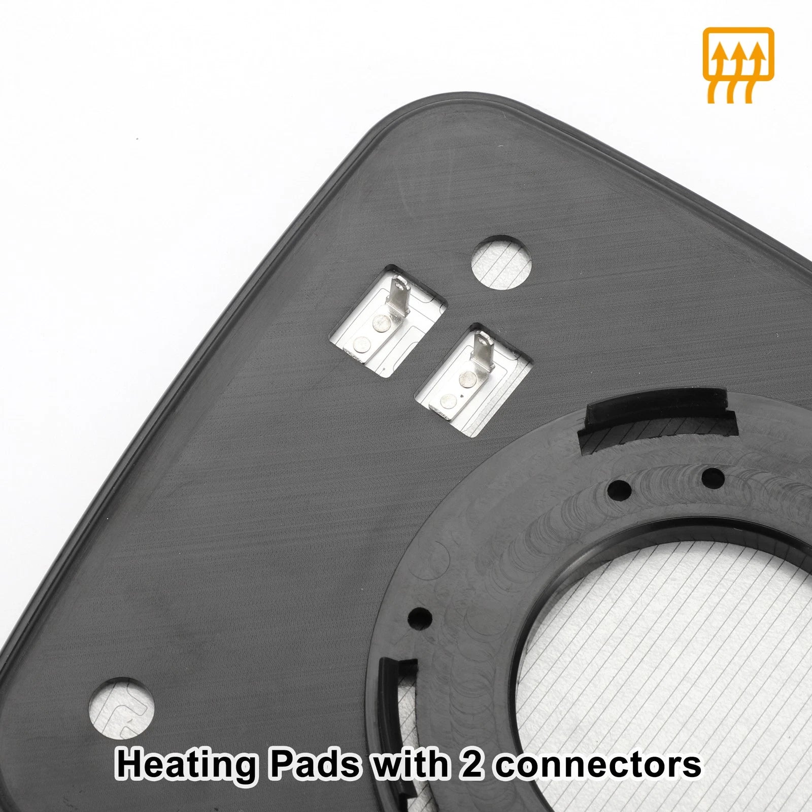 Heated Left Side White Mirror Glass for Hyundai I10 (2007–2010)