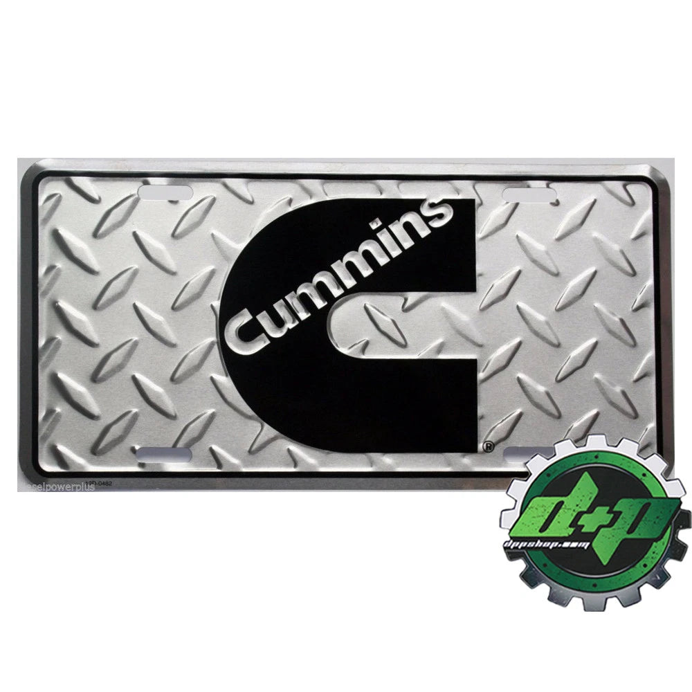 Cummins Diesel License Plate Tag Decal Emblem for Diesel Engines (All Years)