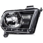 Set of 2 Black Housing Headlights for Ford Mustang (2010–2014)