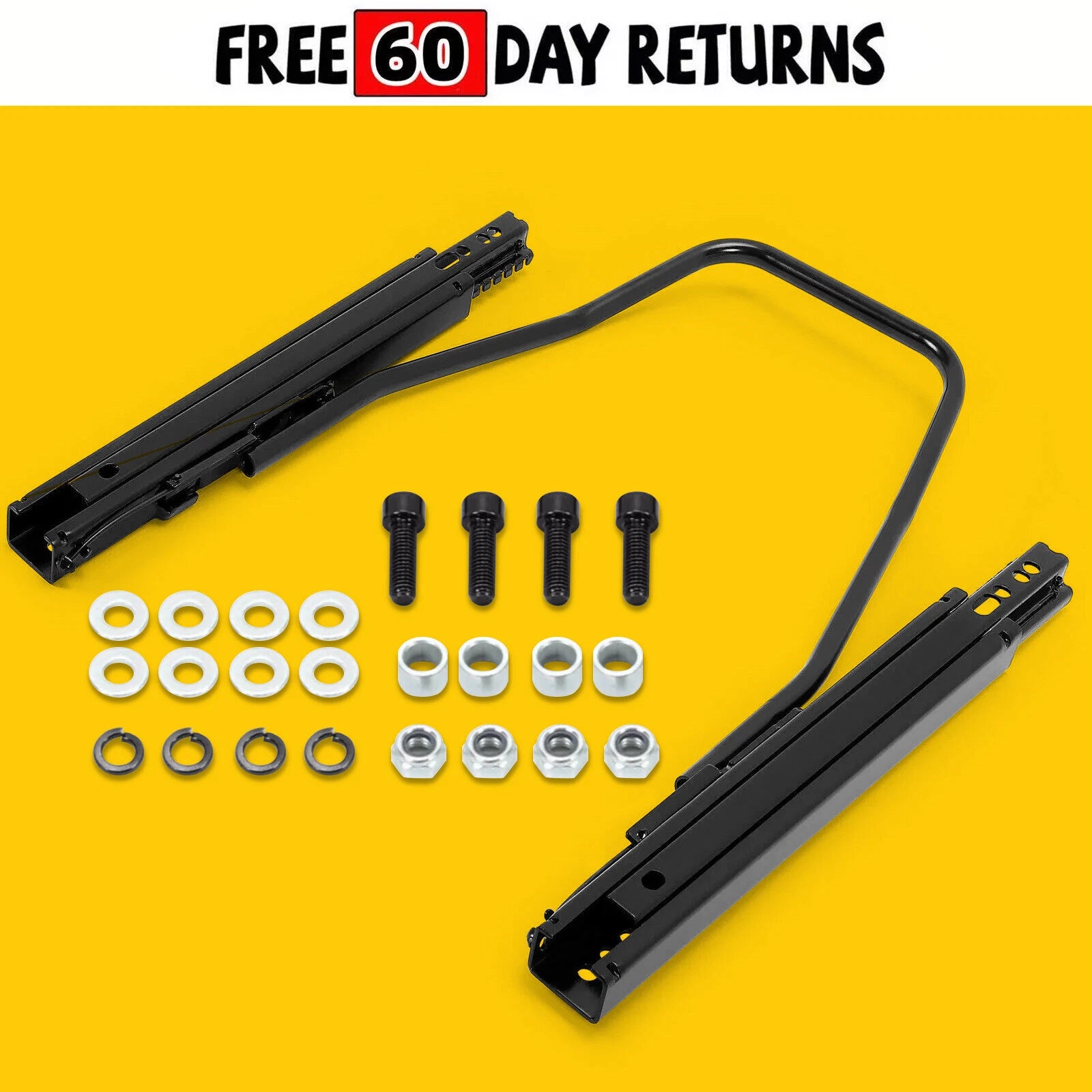 Dual Lock Racing Seat Base Slider Rail Bracket for Universal Fit