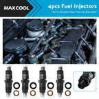 Set of 4 Diesel Fuel Injectors for Mitsubishi Pajero Triton 2.5L 4D56 4D56T