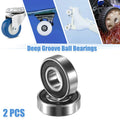 2X 6001-2RS 12x28x8mm Double Rubber Sealed Ball Bearings for Auto