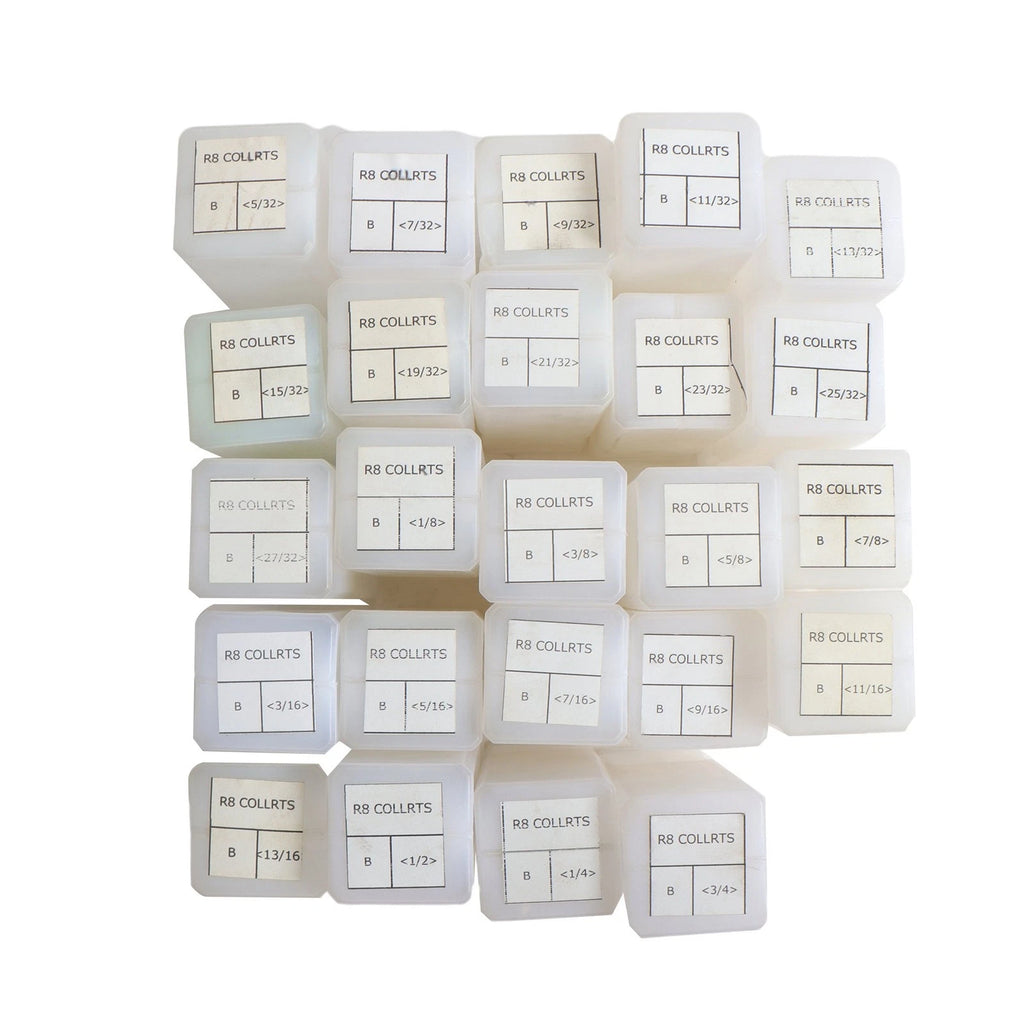 24-Piece R8 Collet Set for Bridgeport (Fits Various Models)