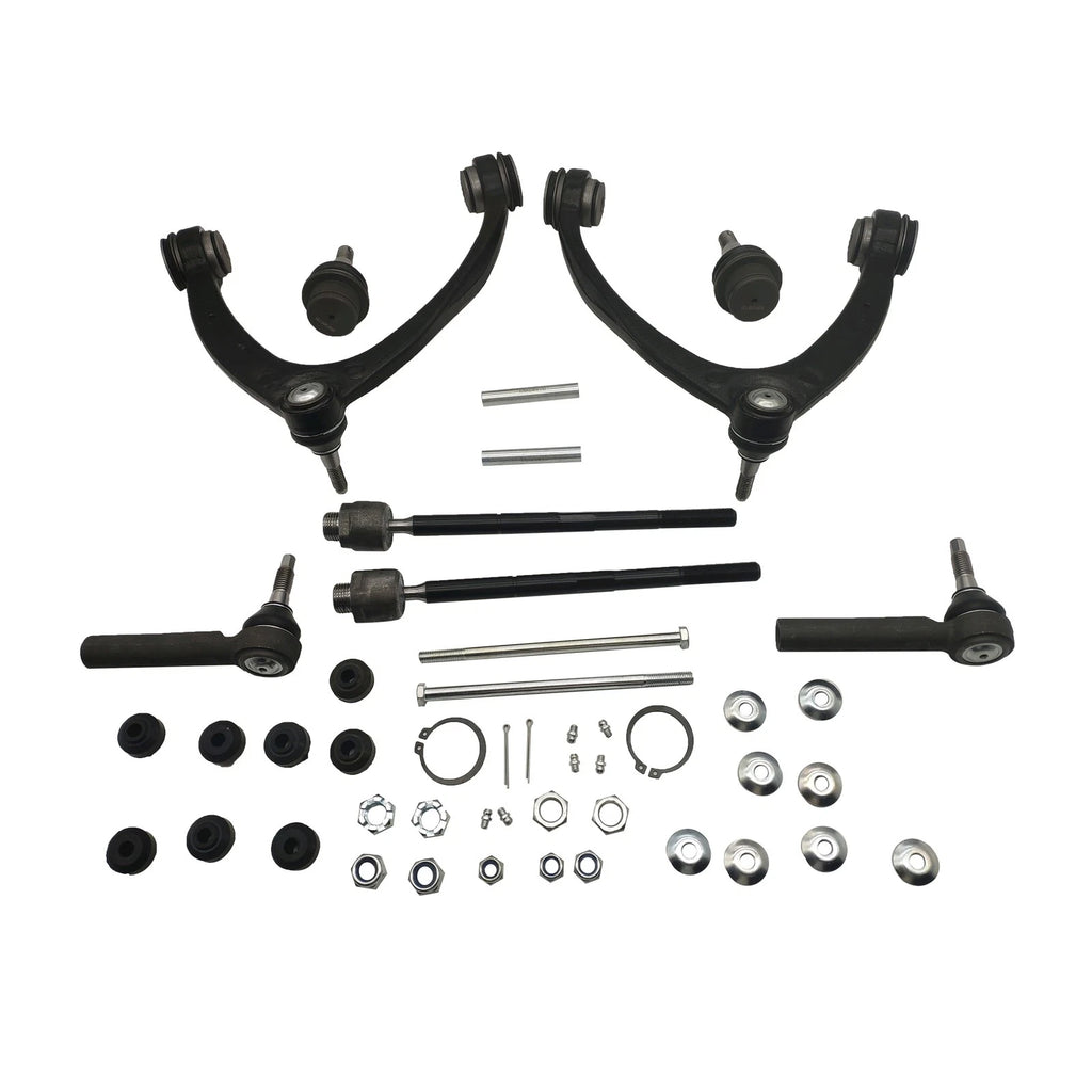 10pc Front Control Arm and Tie Rod Ends Kit for Cadillac Chevy GMC Sierra (2007-2014)