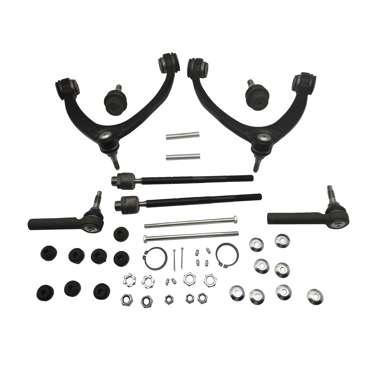 10pc Front Control Arm and Tie Rod Ends Kit for Cadillac Chevy GMC Sierra (2007-2014)