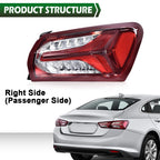 LED Tail Light Lamp for Chevy Malibu (2019–2022) Outer Passenger Side