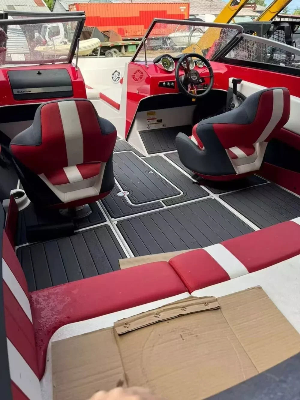 EVA Foam Teak Floor Mat for Glastron GT205 (2013)