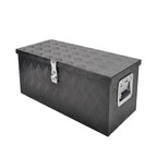 30" x 13" x 10" Black Aluminum Tool Box for Pickup Truck (Fits Most Models)