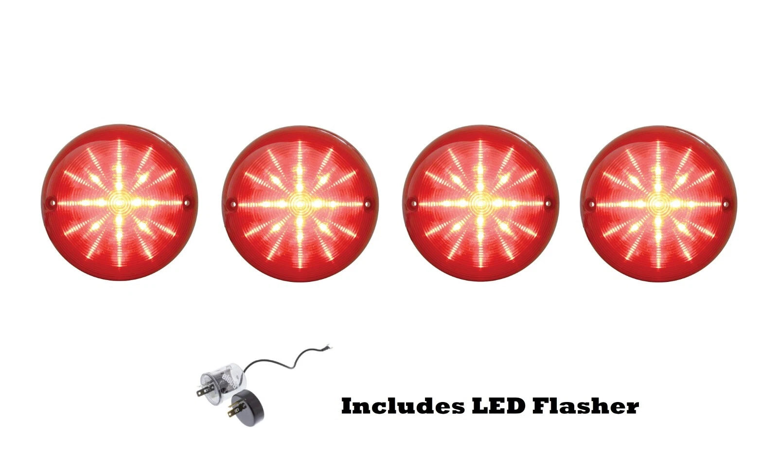 LED Tail Brake Lights Set with Flasher for 1980–1982 Chevy Corvette