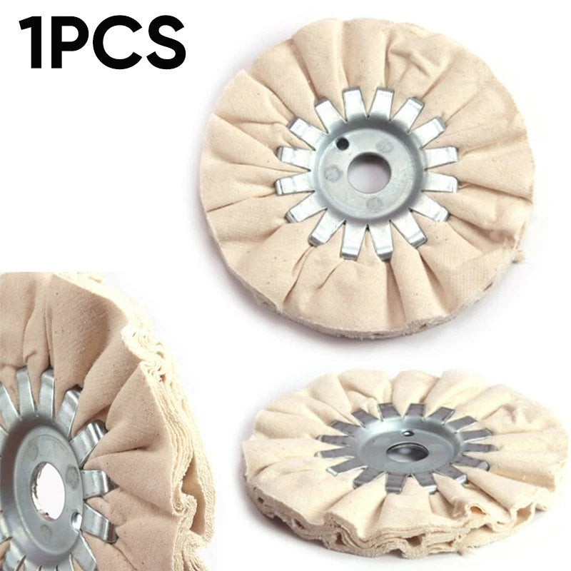5" Cotton Airway Buffing Wheel Polishing Tool 125mm Diameter, 16mm Hole