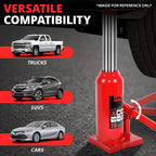 17.3" Manual Hydraulic Bottle Jack for Automotive Repair (10 Tons)